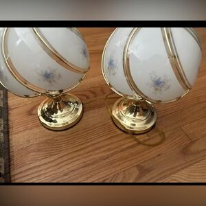 Vintage Glass and Brass Lamps